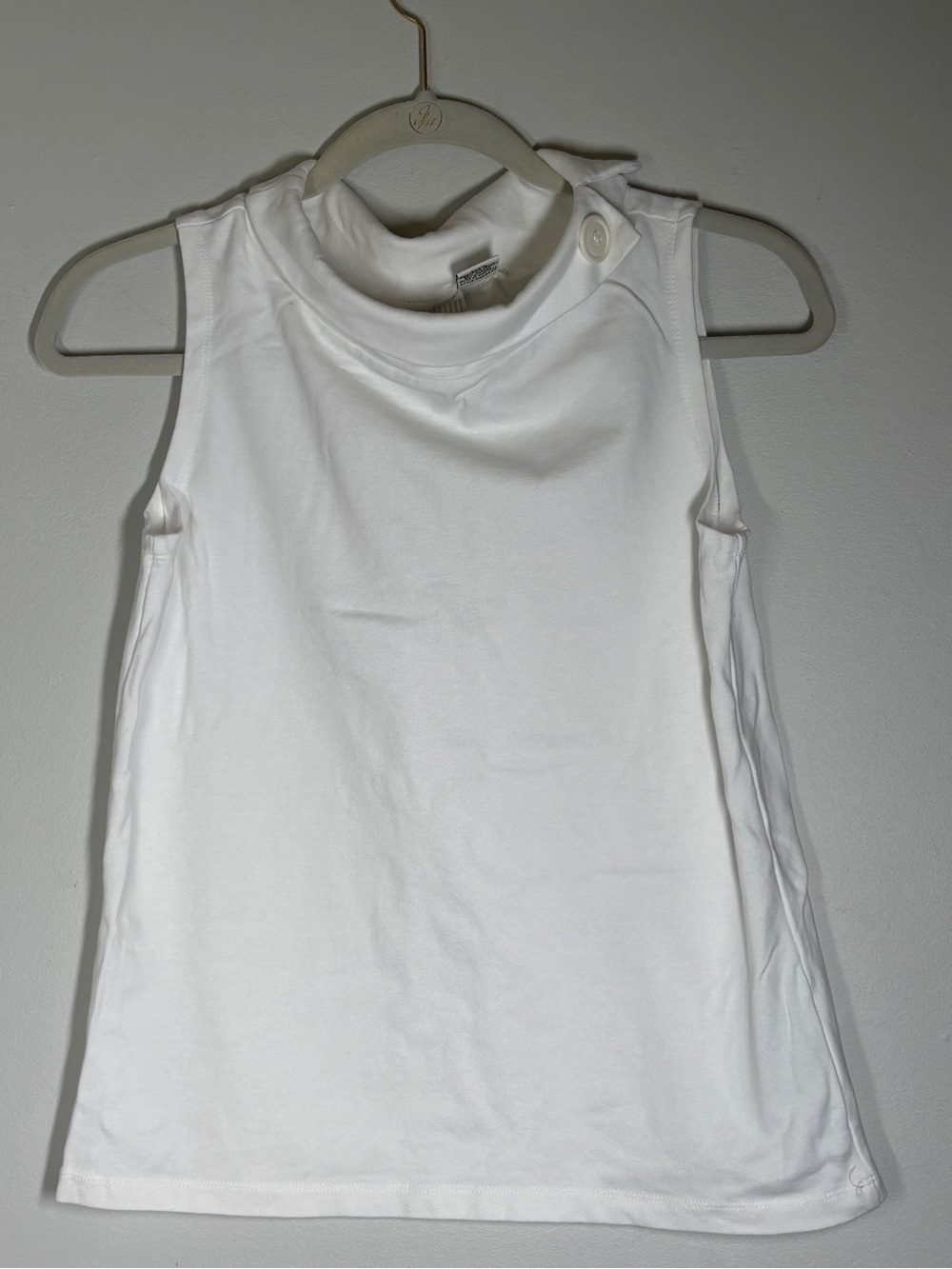 White Stag Women’s White Sleeveless Tank with Button Neck